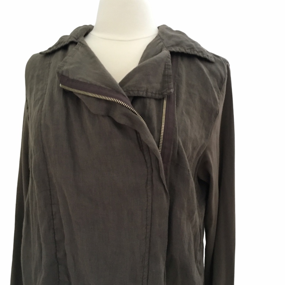 FLAX Wanderlust Linen Jacket Relaxed Java Small - Picture 5 of 15